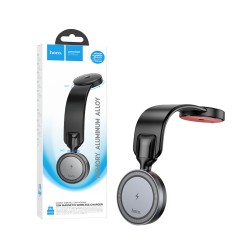 Hoco Magnetic Car Phone Holder HW29 Totem Ring with Wireless Charging for Dashboard 15W Black Metallic Gray Hoco Magnetic Car Phone Holder HW29 Totem Ring with Wireless Charging for Dashboard 15W Black Metallic Gray